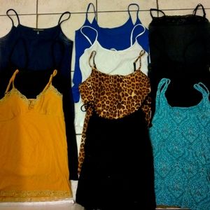 Women's size med mostly express tank top lot 14 in all.